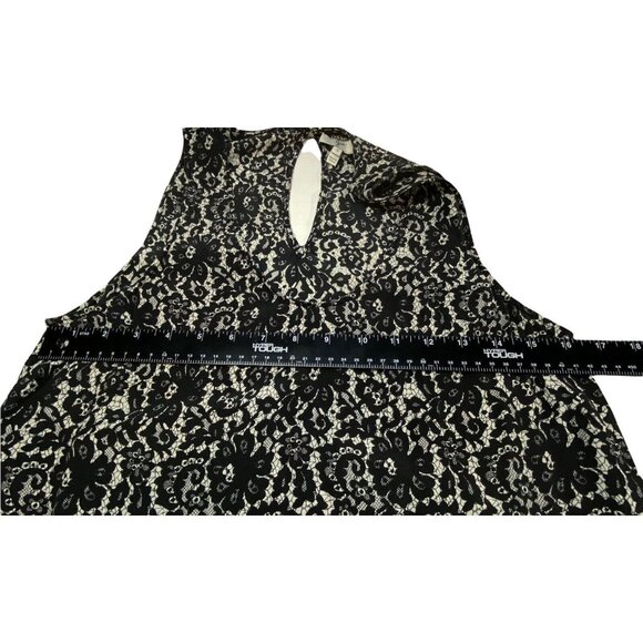 JOIE Women Silk Mini Drop Waist Dress Sleeveless Sz S Black Floral Elegant 45-5 - Picture 7 of 11